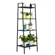 AOOLIVE 4 Tier Leaning Ladder Shelf Bookcase Bookshelf Storage Shelves Unit Organizer
