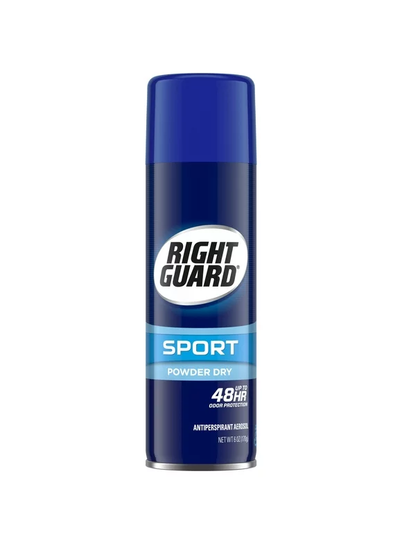 Right Guard Sport Antiperspirant & Deodorant Spray, Powder Dry Scent, 6 oz.
