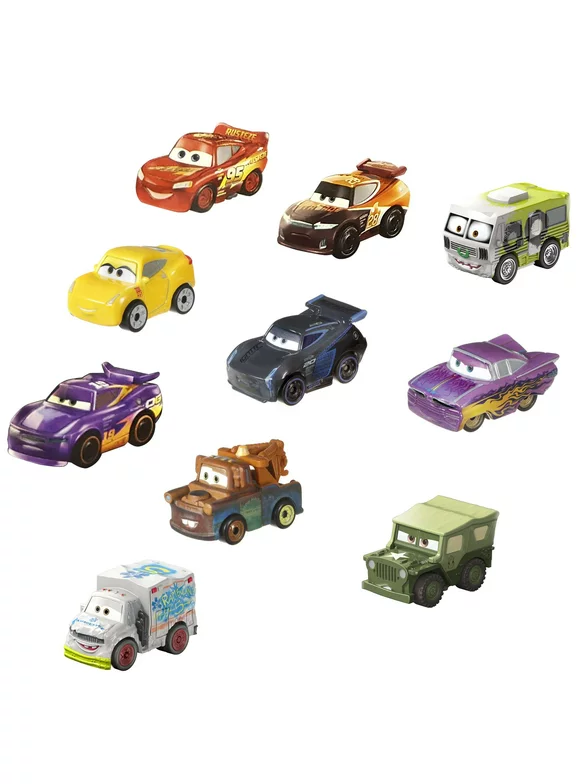 Disney and Pixar Cars Toys, Micro Racers 10-Pack Mini Cars