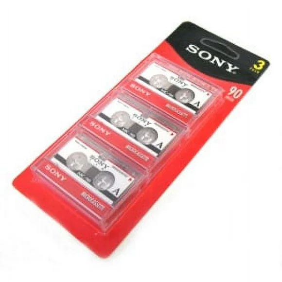 Sony MC-90 Microcassette Tapes - 3 Pack