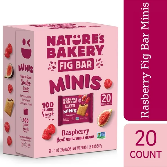Nature’s Bakery, Raspberry Fig Bar Minis, 1 oz, 20 Count