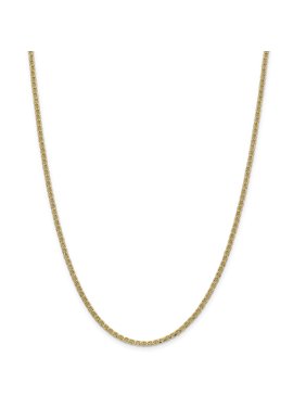 14k Yellow Gold 2.40mm Semi-Solid Anchor Chain