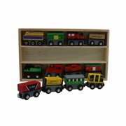 Cottcuboaba 12PCS Wooden Train Set for Children Toddlers Holiday Birthday Gift Boys Girls Toys