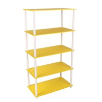 Mainstays No Tools 5 Shelf Standard Storage Bookshelf, Multiple Colors