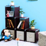 Lowestbest Cube Storage Organizer, Book Shelf 9 Cube Storage Unit for Clothes, Plastic Cube Storage Shelves for Bedroom Living Room Office, Black