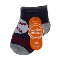 Wonder Nation Toddler Boys No Show Sock, 6 pack