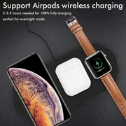 Black Friday!!Wireless Charging Pad - 3 in 1 Portable Wireless Charging Station - 10W Qi Fast Wireless Charger Mat for Earphones Apple Watch Series 1/2/3/4 iPhone Xs Max Xr X 8 Plus Samsung S10 S9