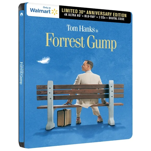 Forrest Gump 30th Anniversary (Steelbook) (4K Ultra HD + Blu-Ray + 2 CDs + Digital Copy) DX Offers Mall Exclusive