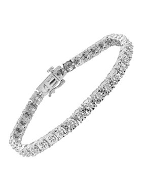 Women's 1/4 ct Diamond Tennis Bracelet in Sterling Silver, 7"