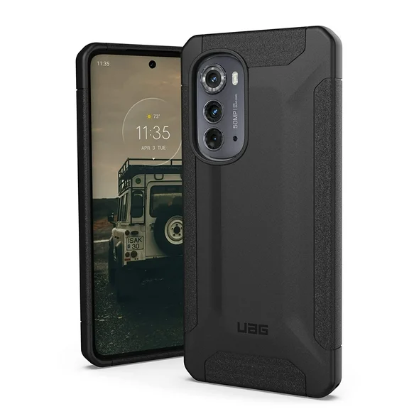 UAG Made for Moto Edge 5G Case (2022) (USA & CA Models Only) Scout Black Rugged Sleek Shockproof Lightweight Military Drop Tested Protective Cover, 6.6 inch Screen by URBAN ARMOR GEAR