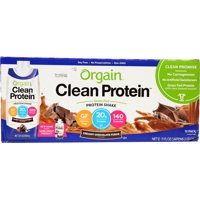 Orgain Grass Fed Clean Protein Shake, Chocolate, 20g Protein, 12 Ct