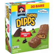Quaker Chewy Dipps Granola Bars, Chocolate Chip 30 Ct, 32.8 Oz