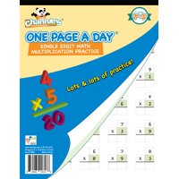 Channie's One Page A Day Single Digit (Beginner) Multiplication Practice Workbook for 2nd-3rd Grades