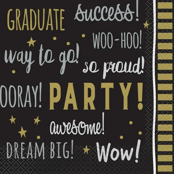 You Did It! Graduation Paper Luncheon Napkins, 6.5 in, 16ct
