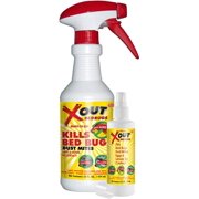 X-Out Bed Bug, Dust Mite and Flea Killer Spray - Non-Toxic - 16 oz Plus 2 oz Travel Size