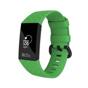 Fitbit Charge 3 bands, by Zodaca Replacement Band Silicon Wristband Watch Straps For Fitbit Charge 3 Fitness Activity Tracker  -  Green Size Small