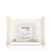 Aveeno Baby Hand & Face Wipes with Oat Extract, Fragrance-Free 25 Count