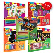 Izzy ?n? Dizzy Hanukkah Art Kit Variation Pack - Includes 5 Art Sets - Puzzle Art Kit, Glitter Art Kit, Velvet Art Kit, Sand Art Kit, Shrink Art Kit - Chanukah Arts and Crafts