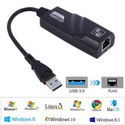 Simyoung USB 3.0 to RJ45 Gigabit Ethernet LAN Network Adapter Card 10/100/1000 Mbps Black