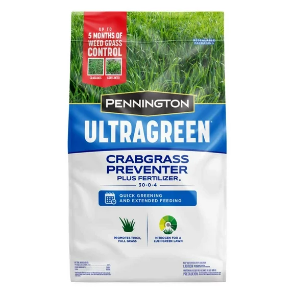 Pennington Ultragreen Crabgrass Preventer Plus Fertilizer 30-0-4 12.5lb