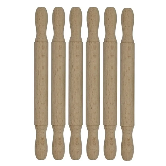 Creative Hobbies Mini Wooden Rolling Pin, Perfect for Clay, Playdoh, Kids Crafts, Pizza Parties and Rustic Country Themes (5 Inch)