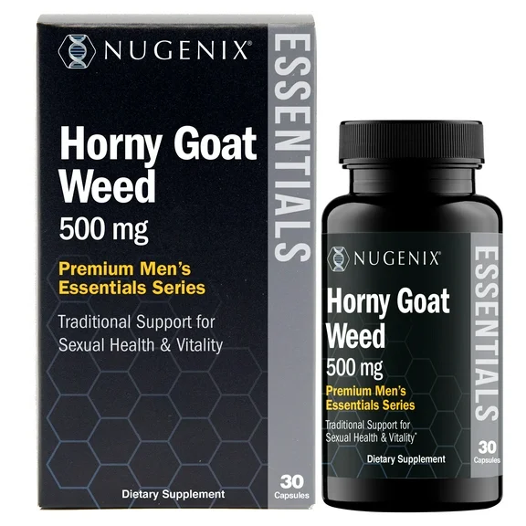 Nugenix Essentials Horny Goat Weed, Premium Performance Men's Essentials, 30 Count