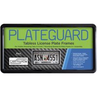 PLATEGUARD Tabless License Plate Frame and Holder/Bracket, Black