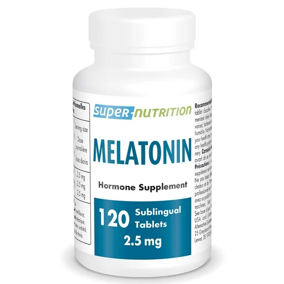 Supersmart - Melatonin 2.5 mg - Fast Acting - Sleep Aid Support - Dietary Supplement | Clean Label - Non-GMO & Gluten Free - 120 Sublingual Tablets