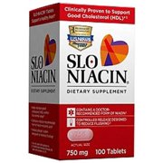 Slo-Niacin 750 mg Support Good Cholesterol Dietary Supplement, 100 Each
