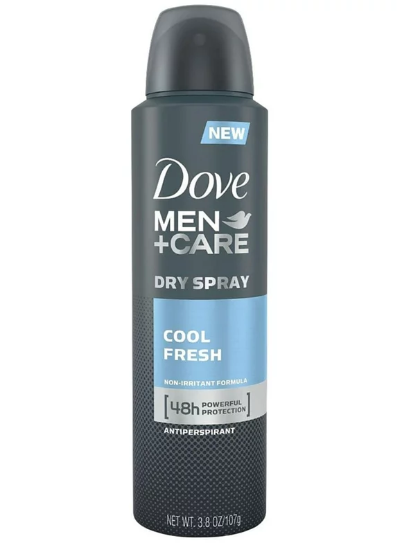 Dove Men + Care Dry Spray Antiperspirant, Cool Fresh 3.80 oz (Pack of 6)