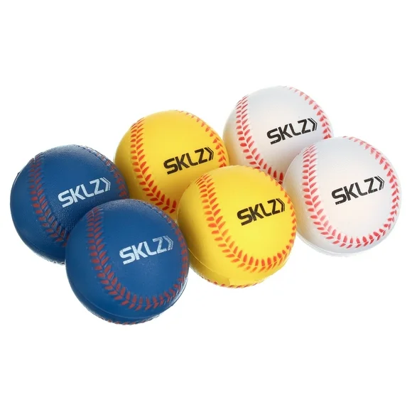 SKLZ Foam Training Baseballs for Baseball Training, 6-Pack
