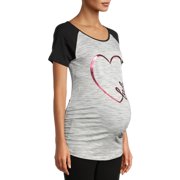 Maternity Planet Motherhood Short Sleeve Raglan Graphic T-shirt