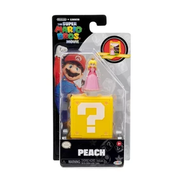 The Super Mario Bros. Movie 1.25 inch Mini Princess Peach Figure with Question Block