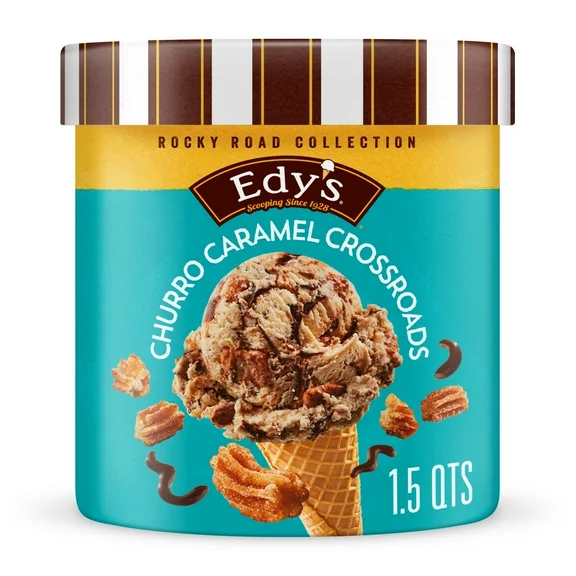 Edy's Dreyer's Ice Cream Rocky Road Collection Churro Caramel Crossroads, Kosher, 48 oz