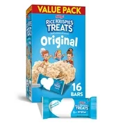 Kellogg's Rice Krispies Treats, Crispy Marshmallow Squares, Original, Value Pack, 16 Ct, 12.4 Oz