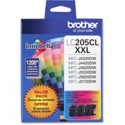 Brother Genuine Super High Yield Color Ink Cartridge, LC2053PKS, Color Ink Three Pack, Page Yield Up To 1200 Pages/Cartridge