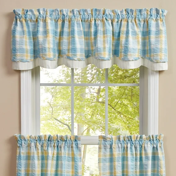 Park Designs Forget Me Not Lined Layered Valance 72" x 16"