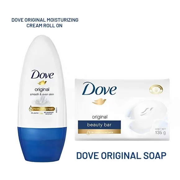 Dove Original Deal (Dove Original Moisturizing Cream Roll On + Dove Original Soap) |2 pcs per pack