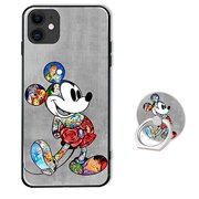 Disney Phone Case for iPhone 11 with Ring Holder Kickstand,Soft TPU Rubber Silicone Protective Cover for iPhone 11 (6.1 inch) - Mickey Mouse