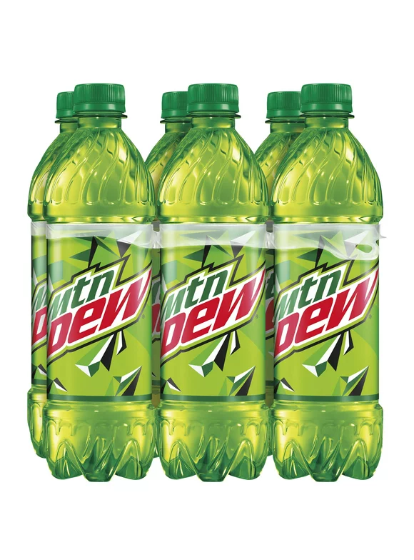 Mountain Dew Citrus Soda Pop, 16.9 oz, 6 Pack Bottles