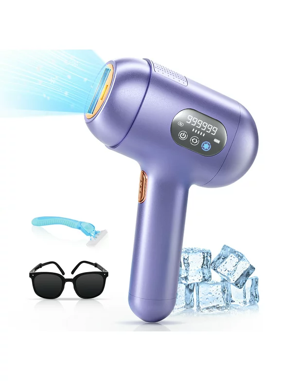 Ualans IPL Laser Hair Removal, Cordless Ice-Cooling IPL Hair Remover, Painless & Flawless, 6 Weeks Faster Effect, At-Home Face Body Permanent Hair Removal for Women and Men