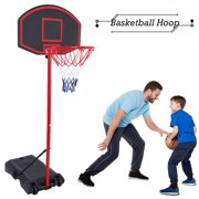 Topcobe Adjustable Basketball Hoop Backboard System Stand, Indoor Outdoor Basketball Goal Game Play Set W/ Wheels