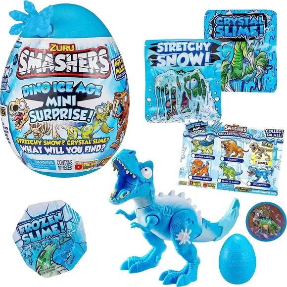 Smashers Dino Ice Age Mini Surprise Egg - Frozen Blue T-Rex