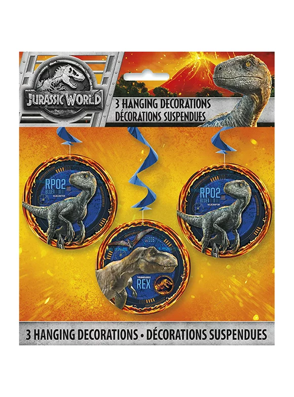 Jurassic World 2 Hanging Swirls (3 Count)