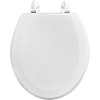 Mainstays Round Wood Toilet Seat with EZ-Off Hinges, White