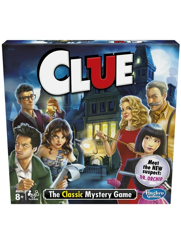 Clue Classic Mystery Board Game with Activity Sheet for Kids and Family Ages 8 and Up, 2-6 Players, Only At DX Offers Mall