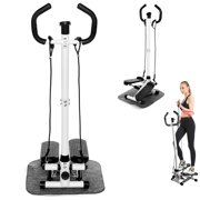 Stair Stepper Exercise Equipment, Stepping Machine with Resistance Bands and Carpet/Handlebar and LCD Monitor for Track Data/Cardio Climber