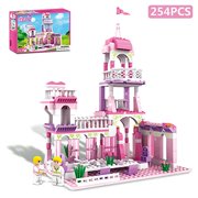 Cltoys Girls Building Blocks Toys 254 Pieces Princess Castle Toys For Girls Pink Palace Kings Banquet Bricks Toys Construction Play Set For Kids Age 612 And Up