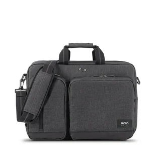 Solo Duane Laptop Briefcase to Backpack Hybrid, Black Color