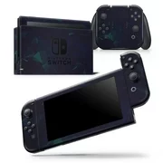 Blue Geometric V13 - Skin Wrap Decal Compatible with the Nintendo Switch Console + Dock + JoyCons Bundle